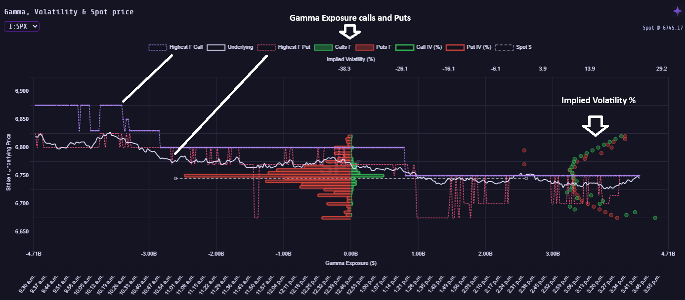 Figure 3: Gamma, IV, and Spot Dynamics over Time