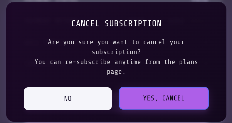 Figure 4: Cancel