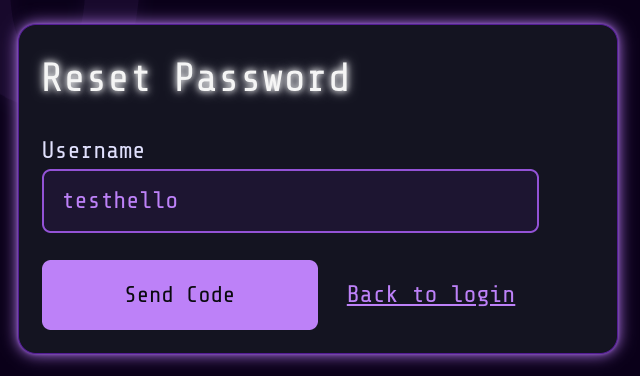 Figure 2: Reset Password